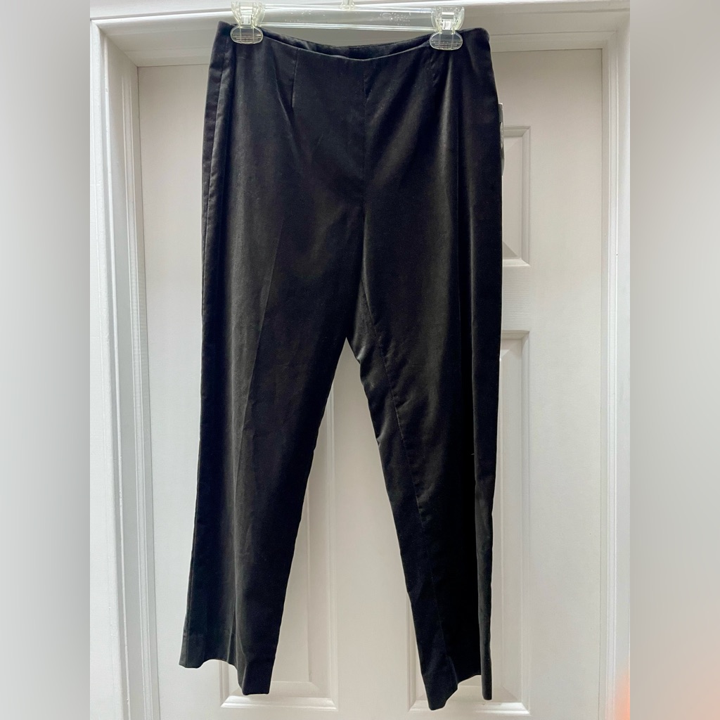 Premise Cotton Bland Cropped Velvet Velour Dark Brown Pants
